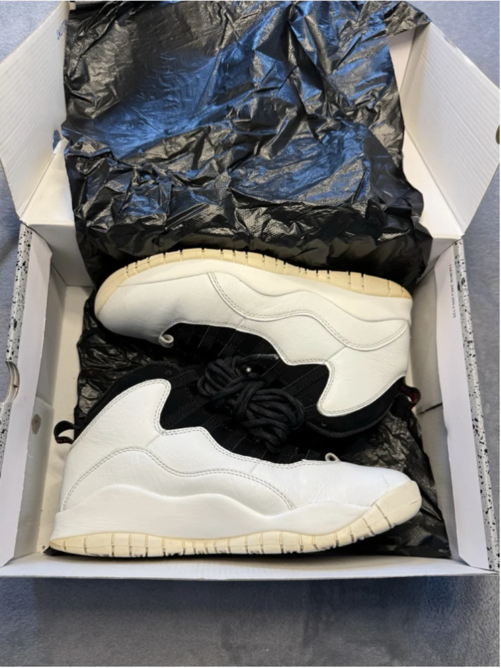 Size 8.5 Air Jordan 10 Retro I'm Back Men's White 310805-104Sneakers With OG Box